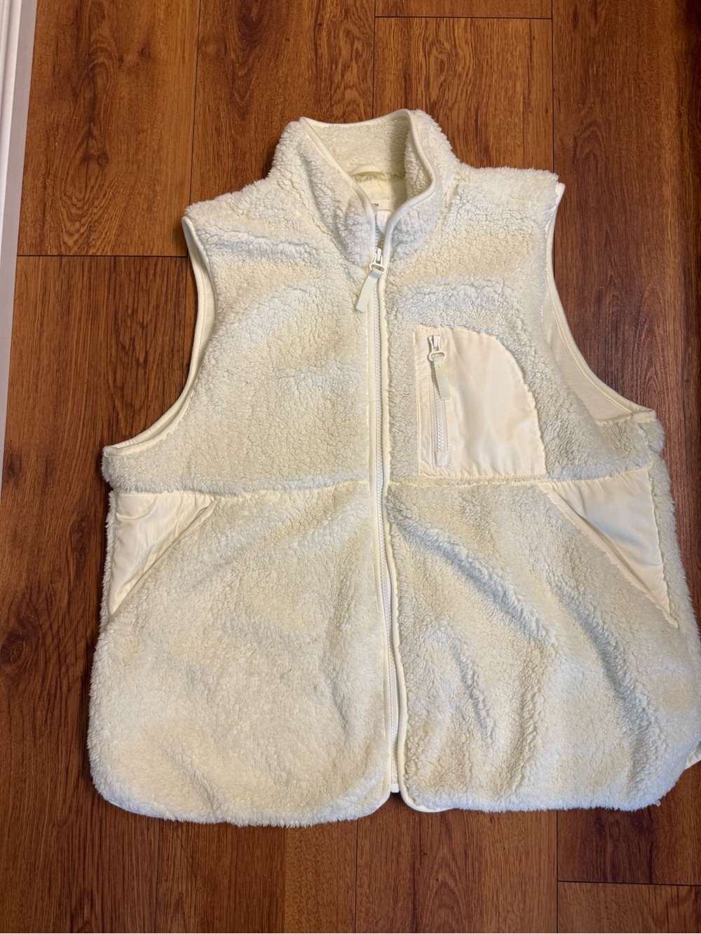 Maurices Cream Sherpa Fleece Vest